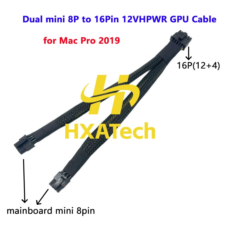 Dual 8Pin To 16Pin 12Vhpwr Cable - HXATech – кабель питания для рабочей