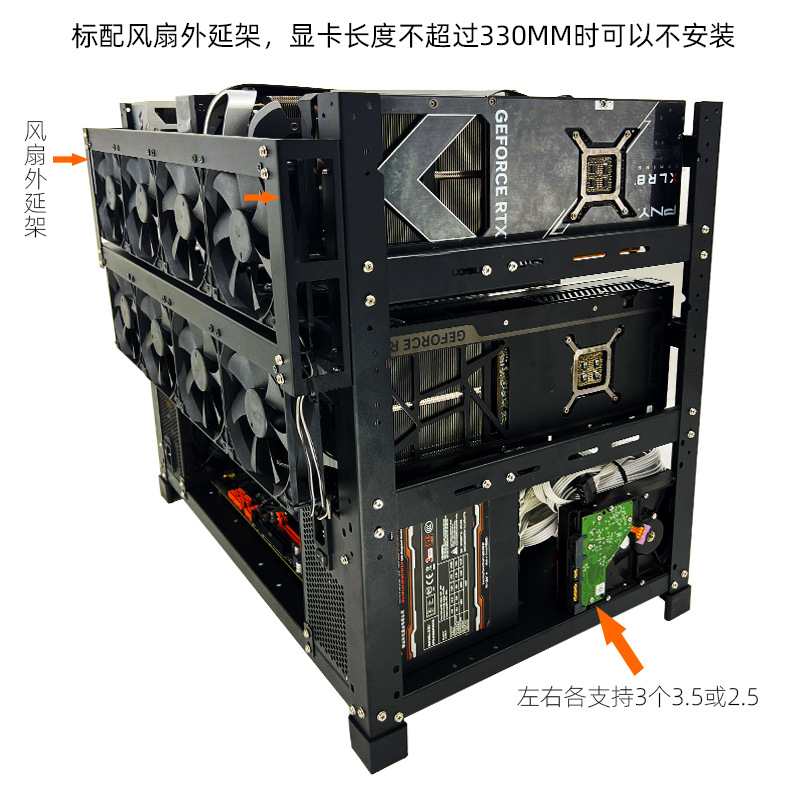 Модульный стеллаж для видеокар – обзор и цена Gpu Mining Rig Frame 8 Gpu