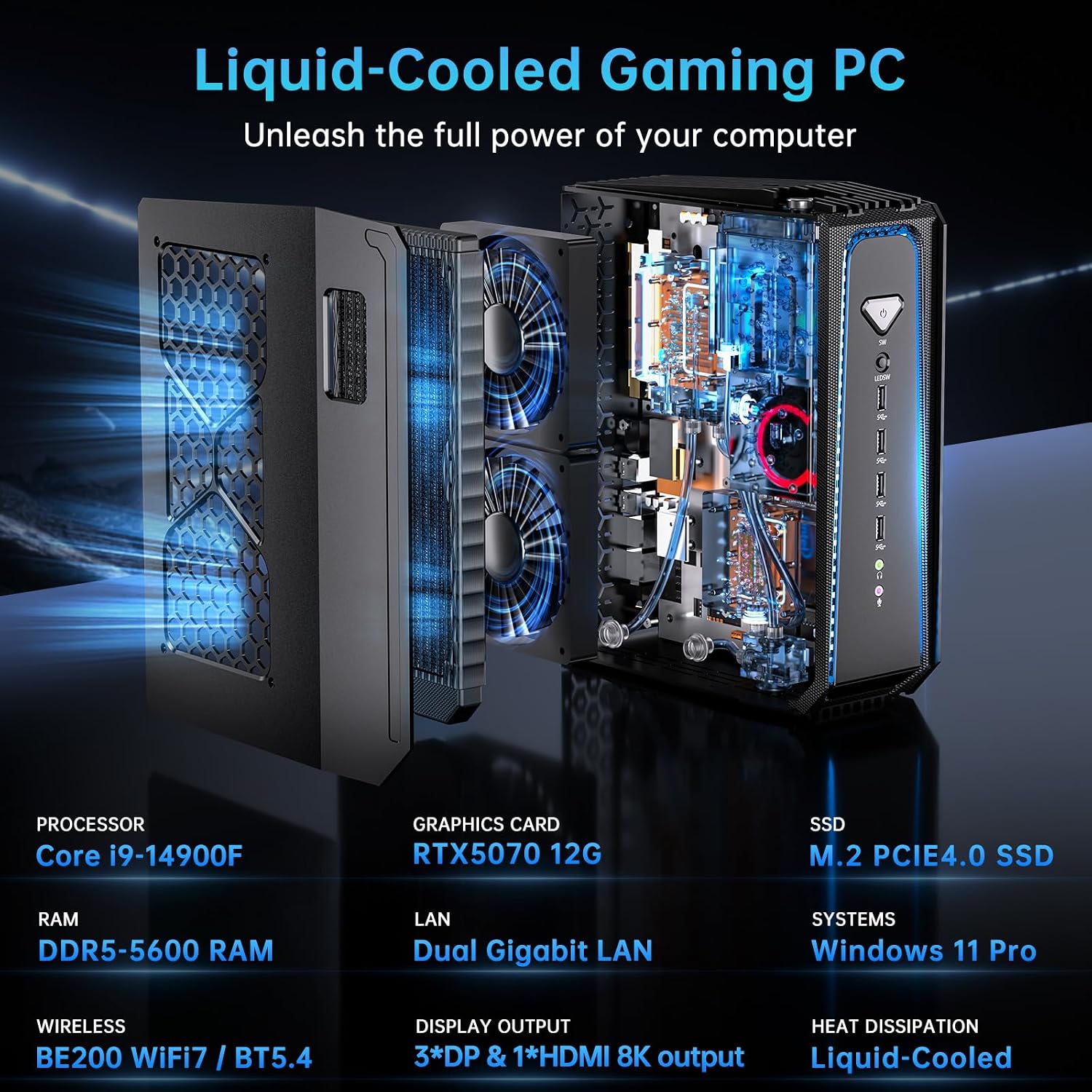 Мини-ПК Msecore с жидкостным о – обзор и цена Desktop Gaming Gpu 32Gb