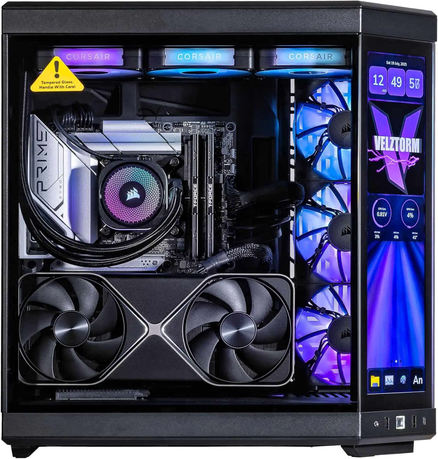 Velztorm LCD Black Praetix, сб – обзор и цена Rtx 5080 16Gb