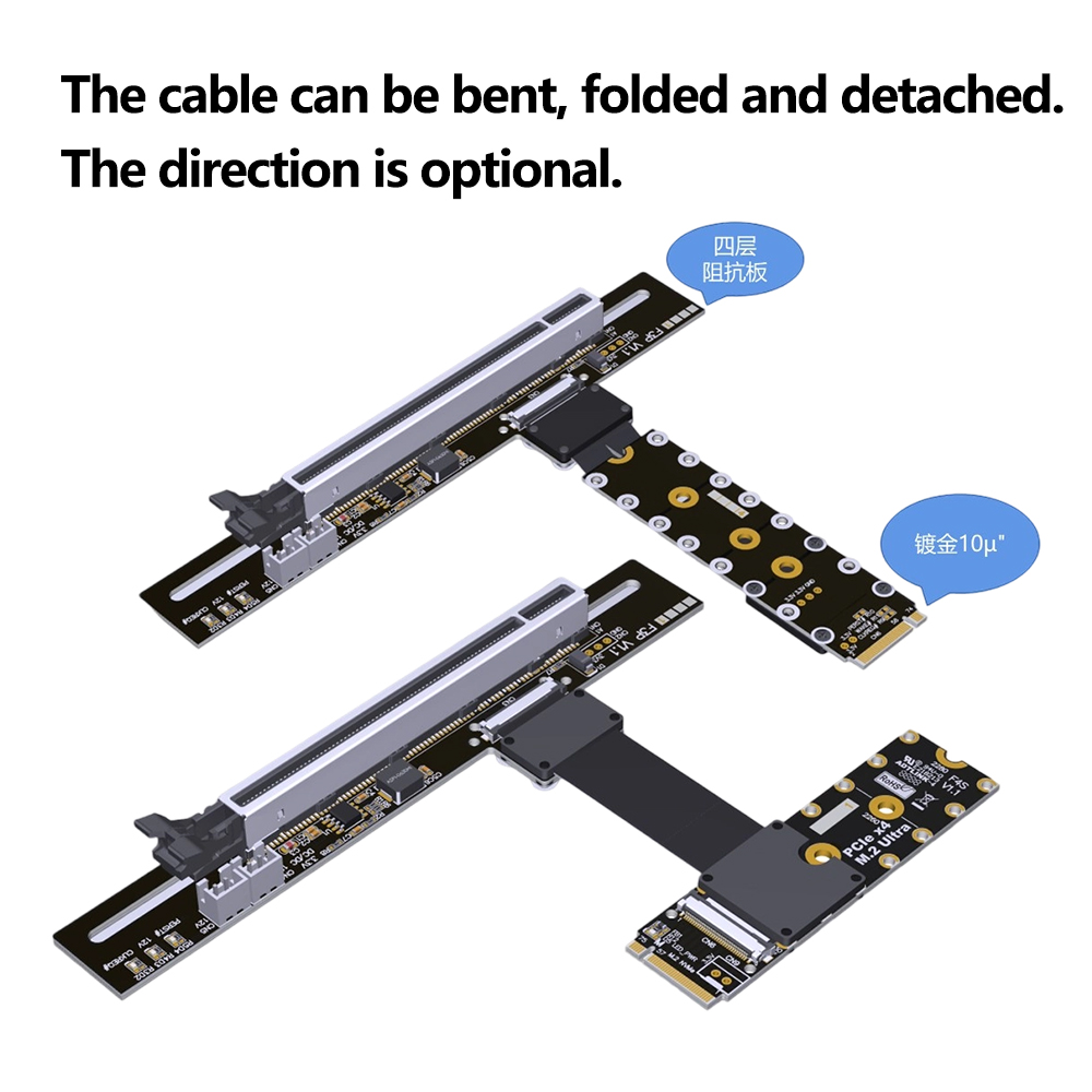 PCIe 5.0 X16 к M.2 NVMe Key M  – обзор и цена Pcie 5.0 Gpu Riser Cable
